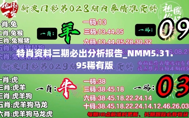 特肖资料三期必出分析报告_NMM5.31.95稀有版