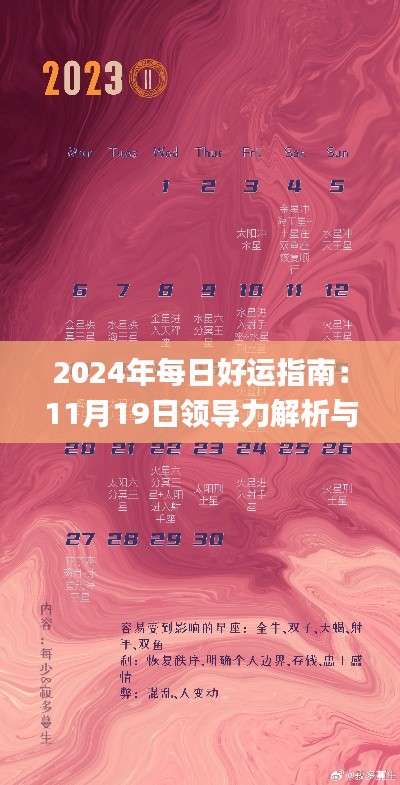 2024年每日好运指南：11月19日领导力解析与实施_GPS3.45.60豪华版