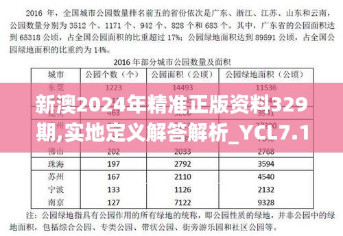 新澳2024年精准正版资料329期,实地定义解答解析_YCL7.13
