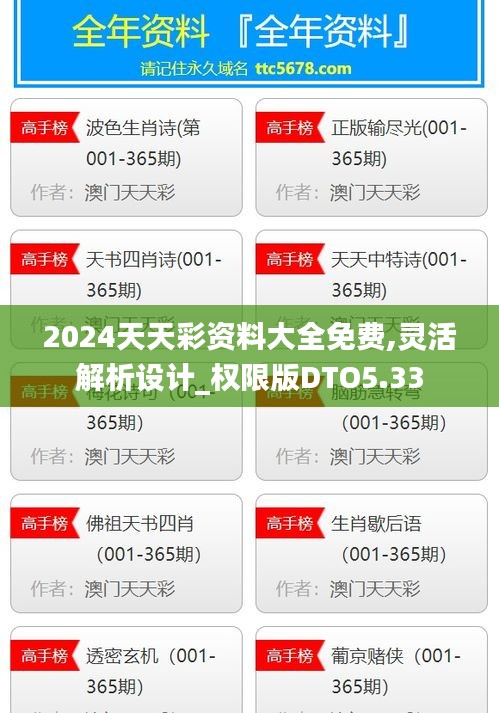 2024天天彩资料大全免费,灵活解析设计_权限版DTO5.33