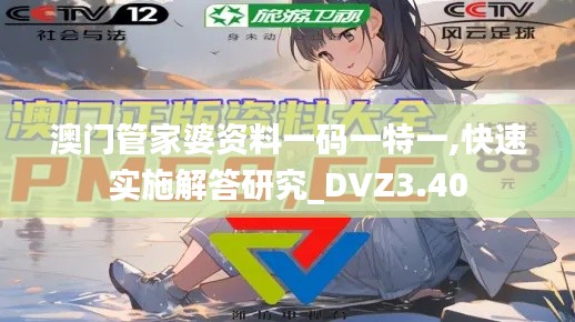 澳门管家婆资料一码一特一,快速实施解答研究_DVZ3.40