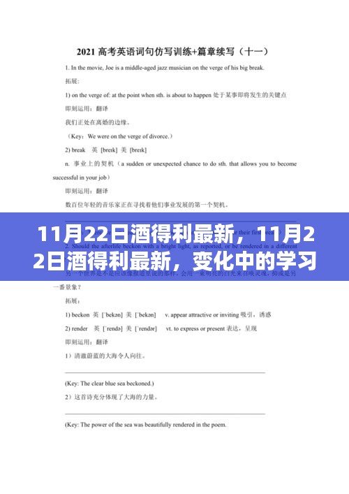 11月22日酒得利最新，11月22日酒得利最新，变化中的学习，自信与成就感的源泉