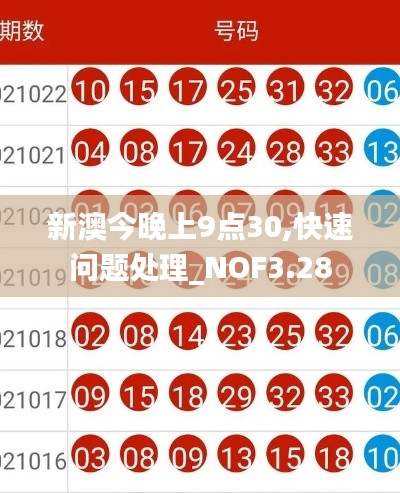 新澳今晚上9点30,快速问题处理_NOF3.28