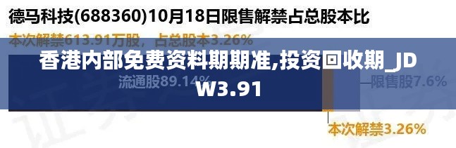 香港内部免费资料期期准,投资回收期_JDW3.91