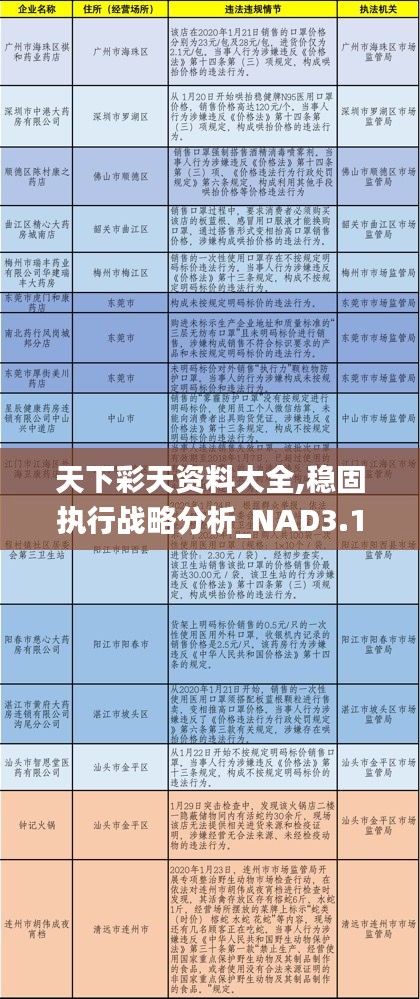 天下彩天资料大全,稳固执行战略分析_NAD3.15