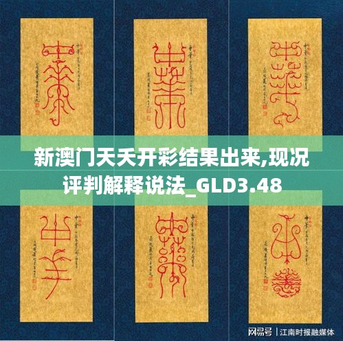 新澳门天夭开彩结果出来,现况评判解释说法_GLD3.48