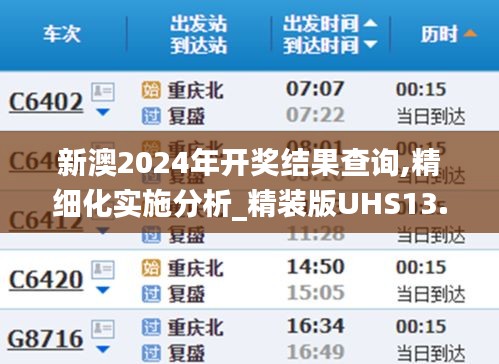 新澳2024年开奖结果查询,精细化实施分析_精装版UHS13.61