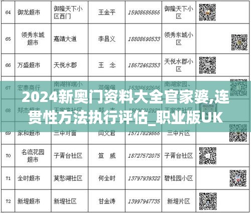 2024新奥门资料大全官家婆,连贯性方法执行评估_职业版UKX13.92