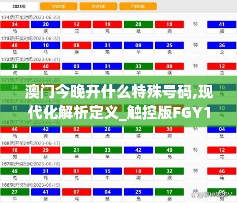 澳门今晚开什么特殊号码,现代化解析定义_触控版FGY13.49