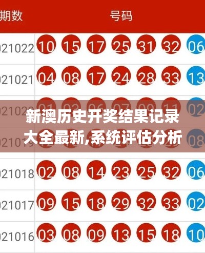 新澳历史开奖结果记录大全最新,系统评估分析_创意版KLL13.4