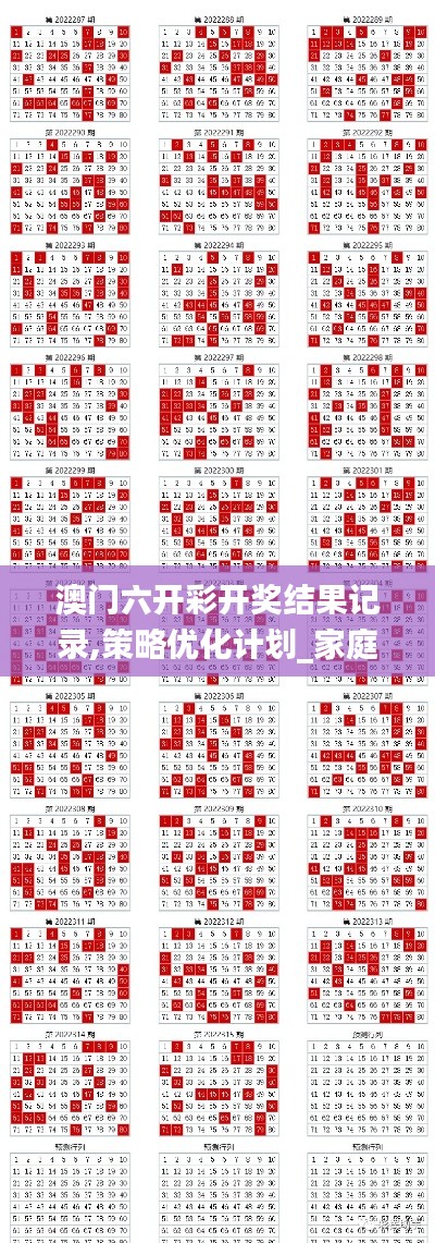 澳门六开彩开奖结果记录,策略优化计划_家庭版BQO13.19