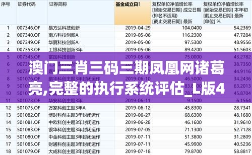 澳门三肖三码三期凤凰网诸葛亮,完整的执行系统评估_L版43.268-8