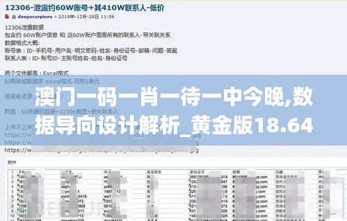 澳门一码一肖一待一中今晚,数据导向设计解析_黄金版18.646