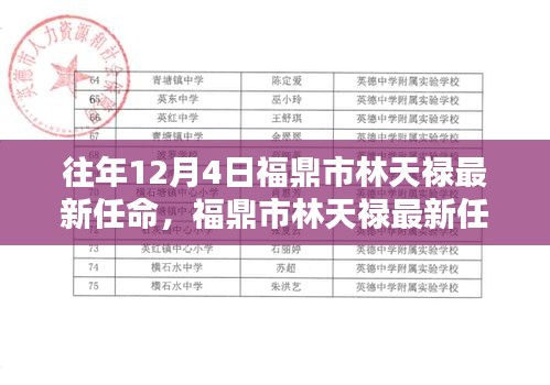 福鼎市林天禄最新任命揭晓，详解成为新任领导者的流程与历程