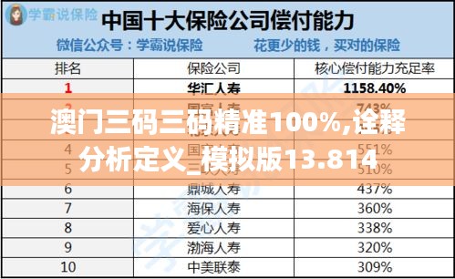 澳门三码三码精准100%,诠释分析定义_模拟版13.814