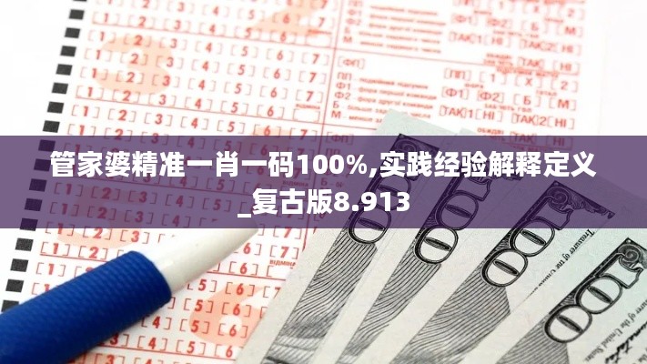 管家婆精准一肖一码100%,实践经验解释定义_复古版8.913
