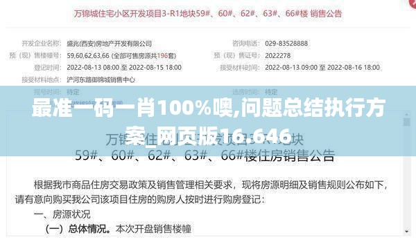 最准一码一肖100%噢,问题总结执行方案_网页版16.646