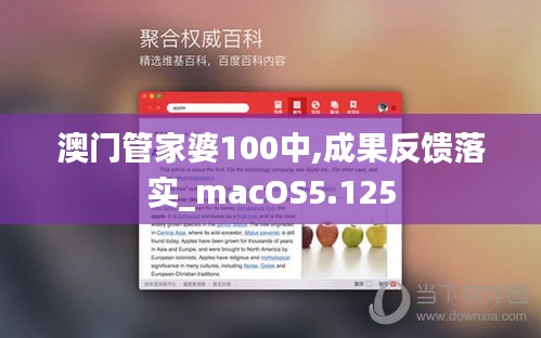 澳门管家婆100中,成果反馈落实_macOS5.125