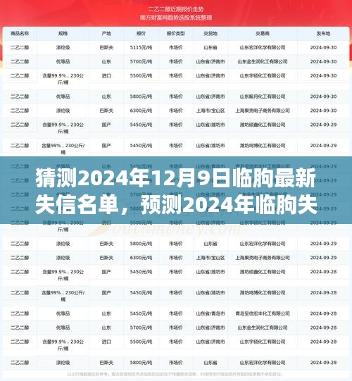 临朐失信名单预测与信用社会未来关注点分析