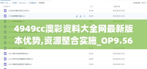 4949cc澳彩资料大全网最新版本优势,资源整合实施_OP9.566