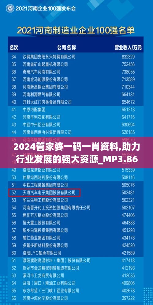 2024管家婆一码一肖资料,助力行业发展的强大资源_MP3.862