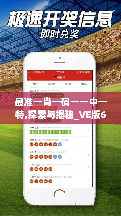 最准一肖一码一一中一特,探索与揭秘_VE版6.808