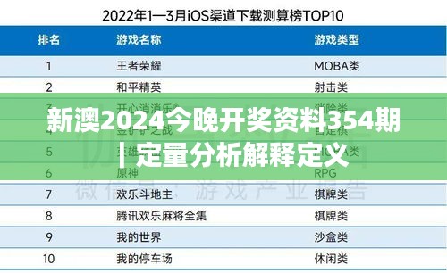 新澳2024今晚开奖资料354期｜定量分析解释定义