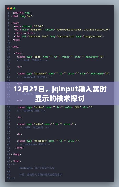 jqinput实时输入显示技术探讨，12月27日分享