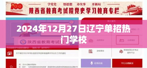 辽宁单招热门学校揭晓，2024年12月27日关注榜单