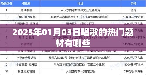 关于唱歌的热门题材推荐（时间限定至2025年）