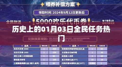 历史上的全民任务热门日期，01月03日揭秘
