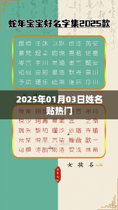 『2025年1月3日，姓名贴风靡一时』
