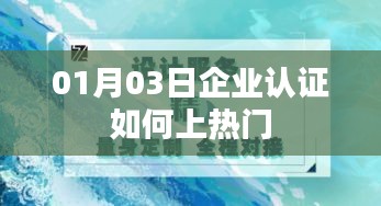 企业认证上热门攻略，01月03日速成秘籍