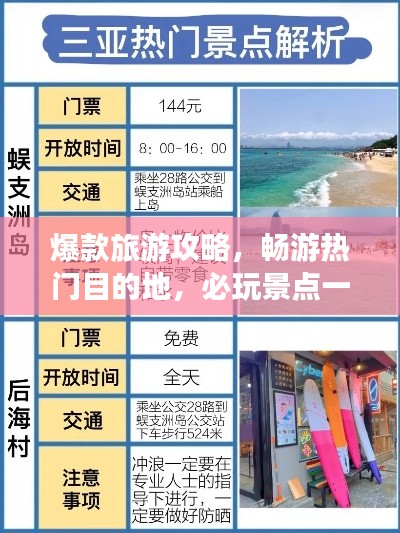 爆款旅游攻略，畅游热门目的地，必玩景点一网打尽！