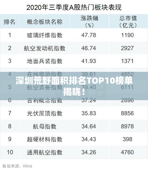 深圳荒野面积排名TOP10榜单揭晓！