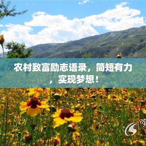 农村致富励志语录，简短有力，实现梦想！