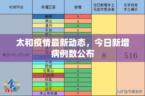 太和疫情最新动态，今日新增病例数公布