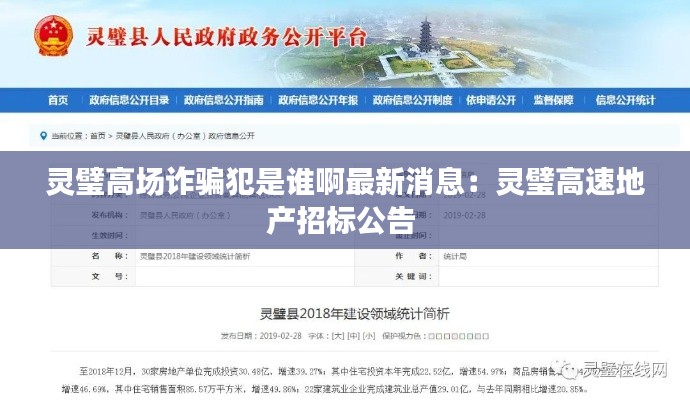 灵璧高场诈骗犯是谁啊最新消息：灵璧高速地产招标公告 