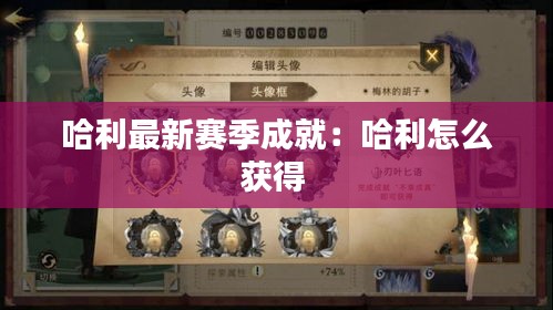 哈利最新赛季成就：哈利怎么获得 