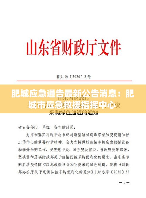 肥城应急通告最新公告消息：肥城市应急救援指挥中心 