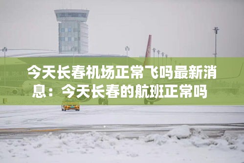 今天长春机场正常飞吗最新消息：今天长春的航班正常吗 