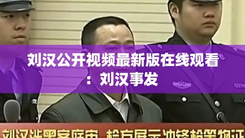 刘汉公开视频最新版在线观看：刘汉事发 