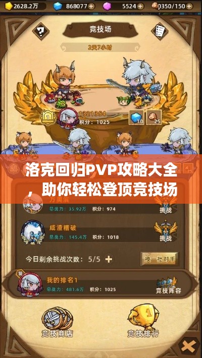 洛克回归PVP攻略大全，助你轻松登顶竞技场！
