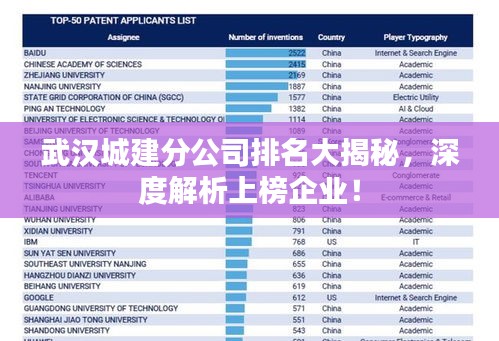 武汉城建分公司排名大揭秘，深度解析上榜企业！