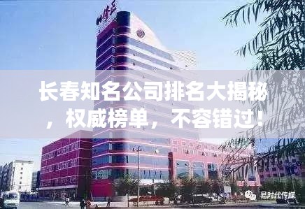 长春知名公司排名大揭秘，权威榜单，不容错过！