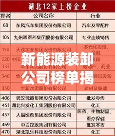 新能源装卸公司榜单揭晓，十大领先企业排名