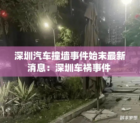 深圳汽车撞墙事件始末最新消息：深圳车祸事件 