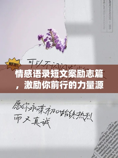 情感语录短文案励志篇，激励你前行的力量源泉