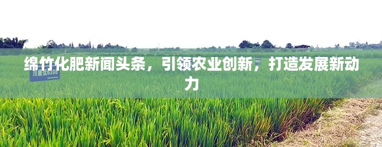 绵竹化肥新闻头条，引领农业创新，打造发展新动力