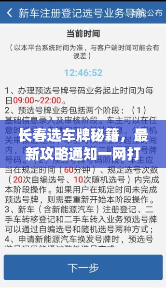 长春选车牌秘籍，最新攻略通知一网打尽
